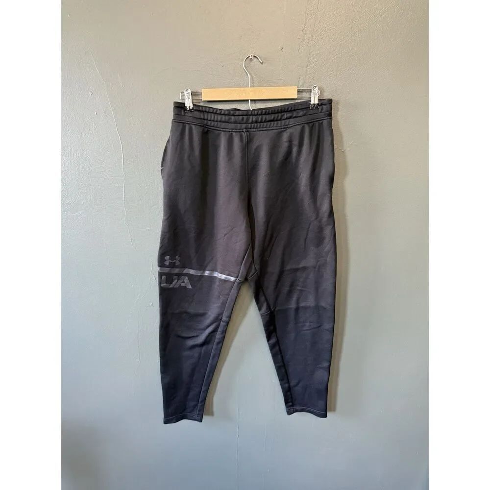 Under Armour Mens Black Jogger Pants Size Large w/ Drawstring